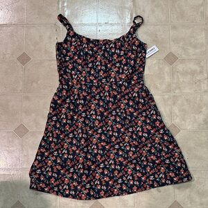 Old Navy Floral Mini Dress - Black and Red